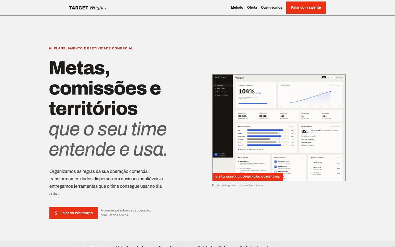 Interface do Target Wright