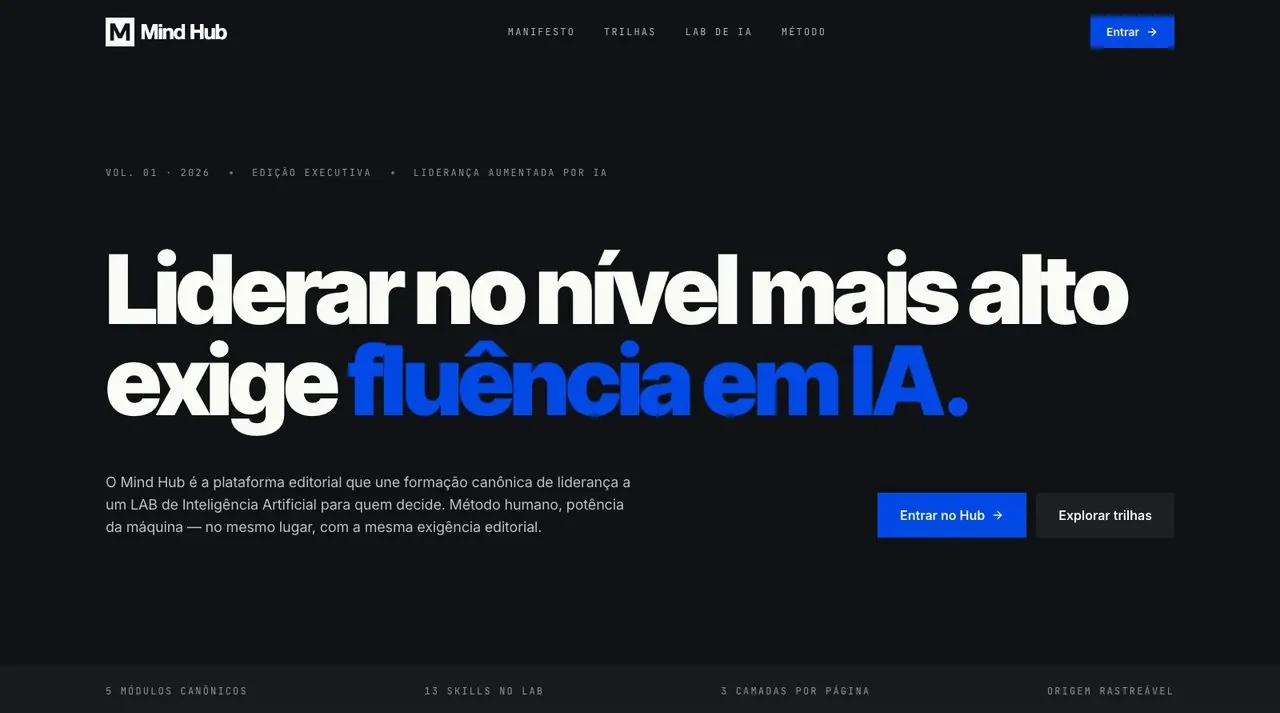 Tela do MindHub