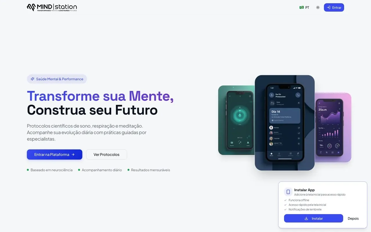Tela do MindStation